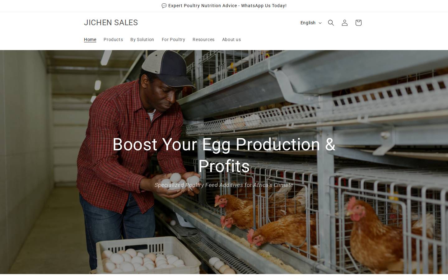 jichensales.com homepage screenshot