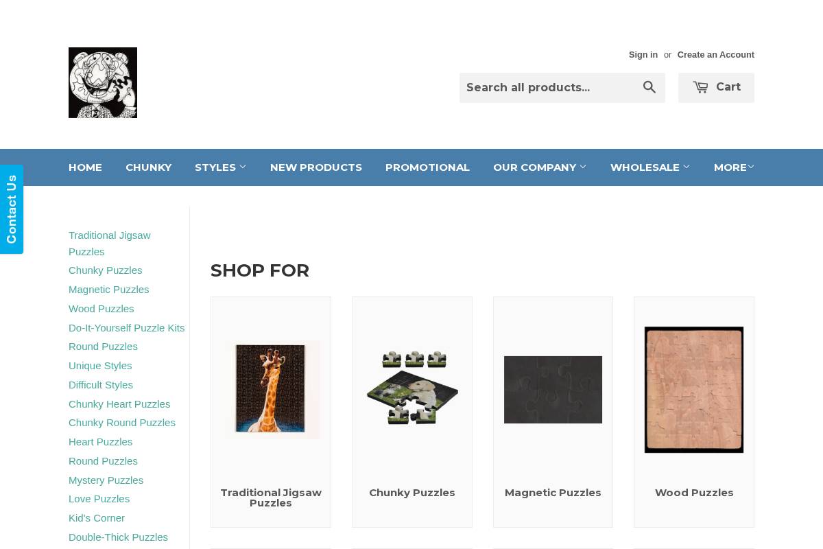 Jig Saw Puzzles homepage screenshot