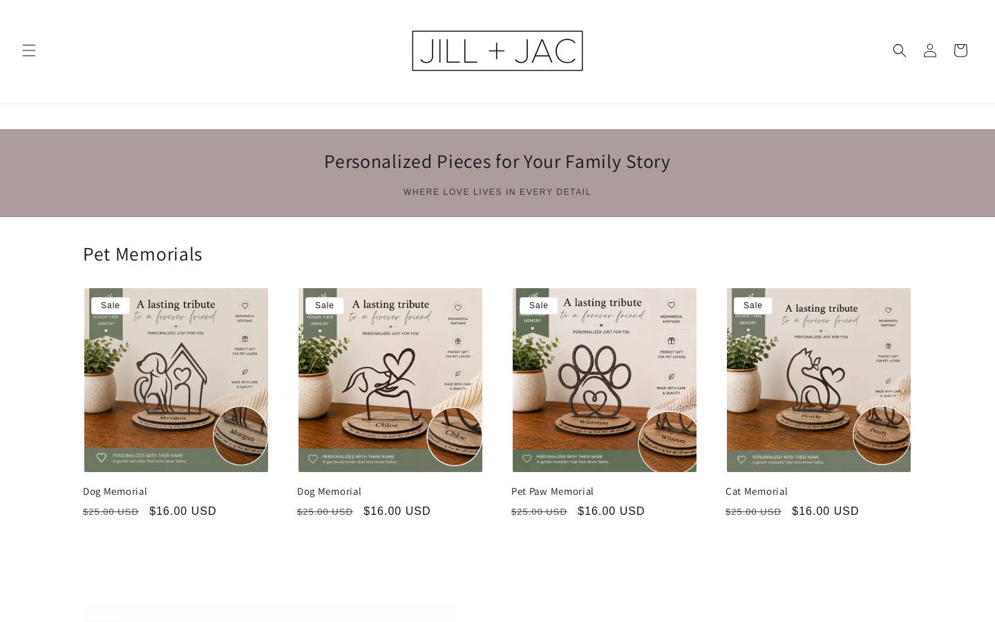 jillandjac.com homepage screenshot