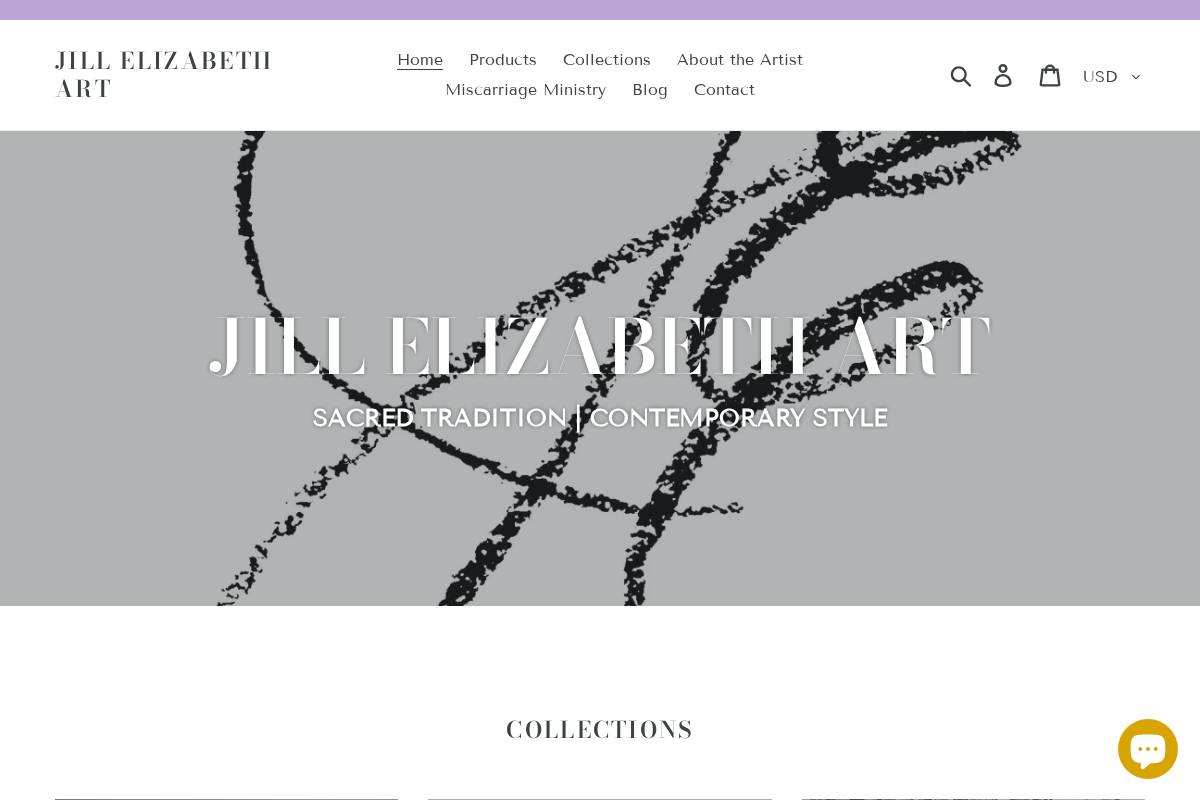 jillelizabethart.com homepage screenshot