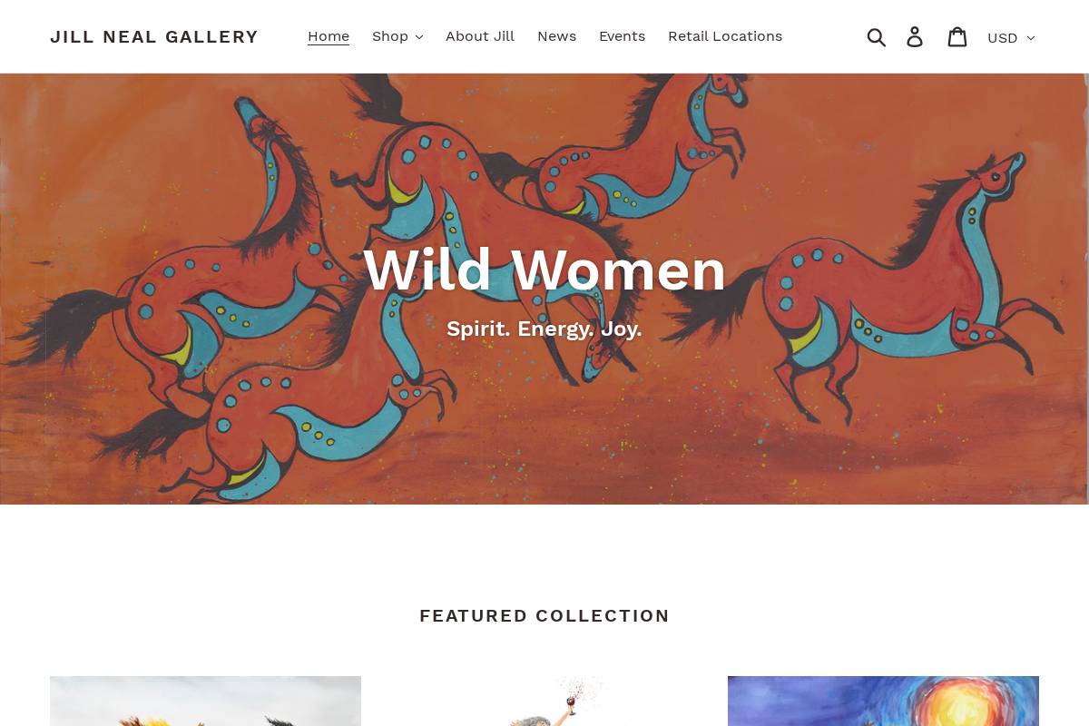 jillnealgallery.com homepage screenshot