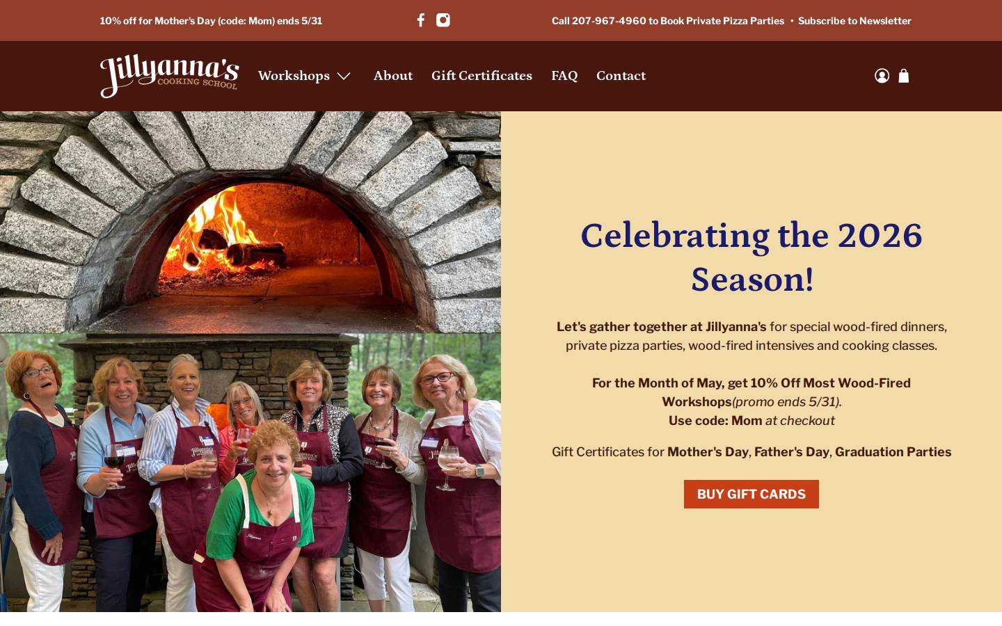 jillyannas.com homepage screenshot
