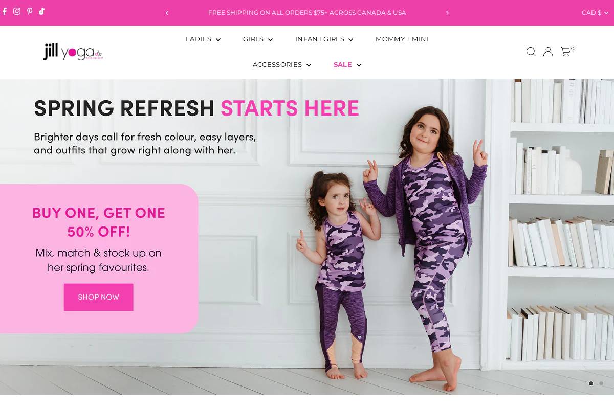 jillyoga.com homepage screenshot