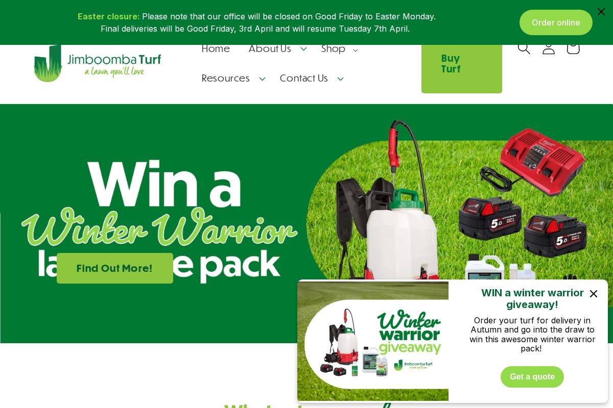 jimboombaturf.com.au homepage screenshot