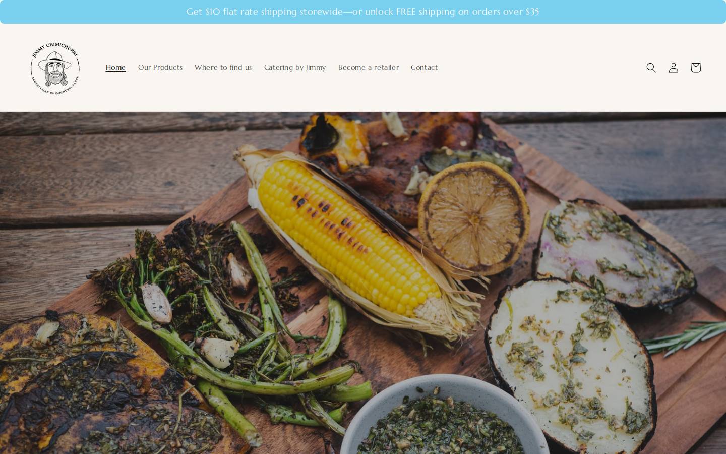 jimmychimichurri.com homepage screenshot