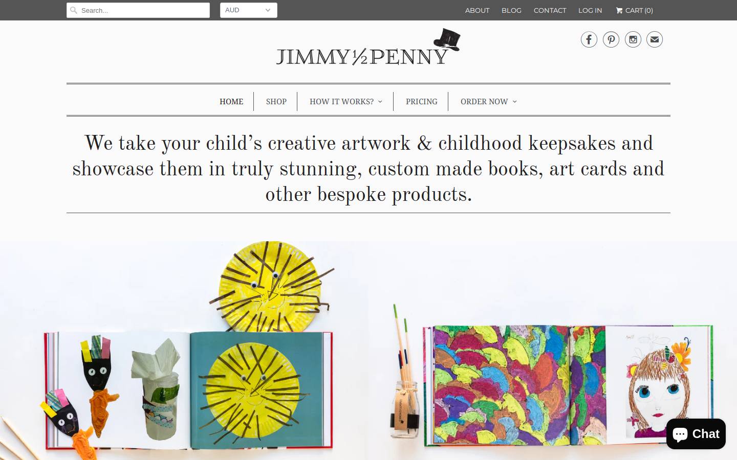 jimmyhalfpenny.com.au homepage screenshot