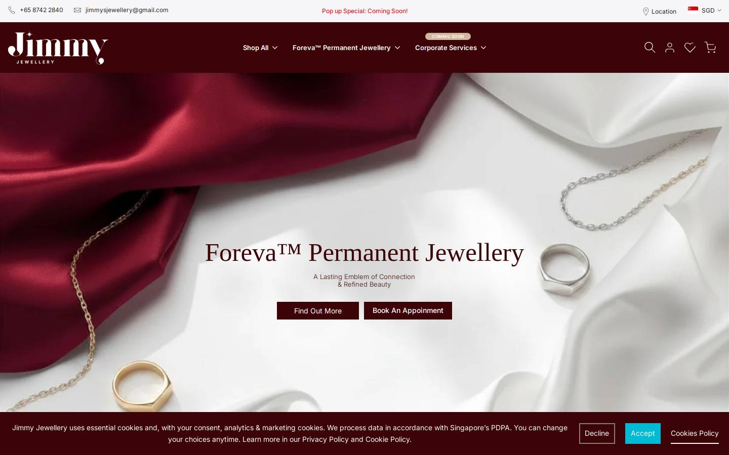 jimmyjewellery.com homepage screenshot