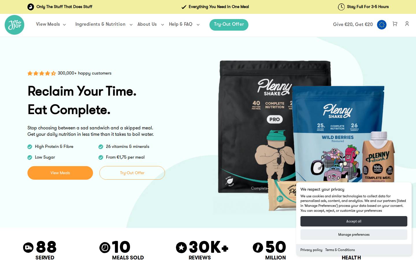 Jimmy Joy homepage screenshot