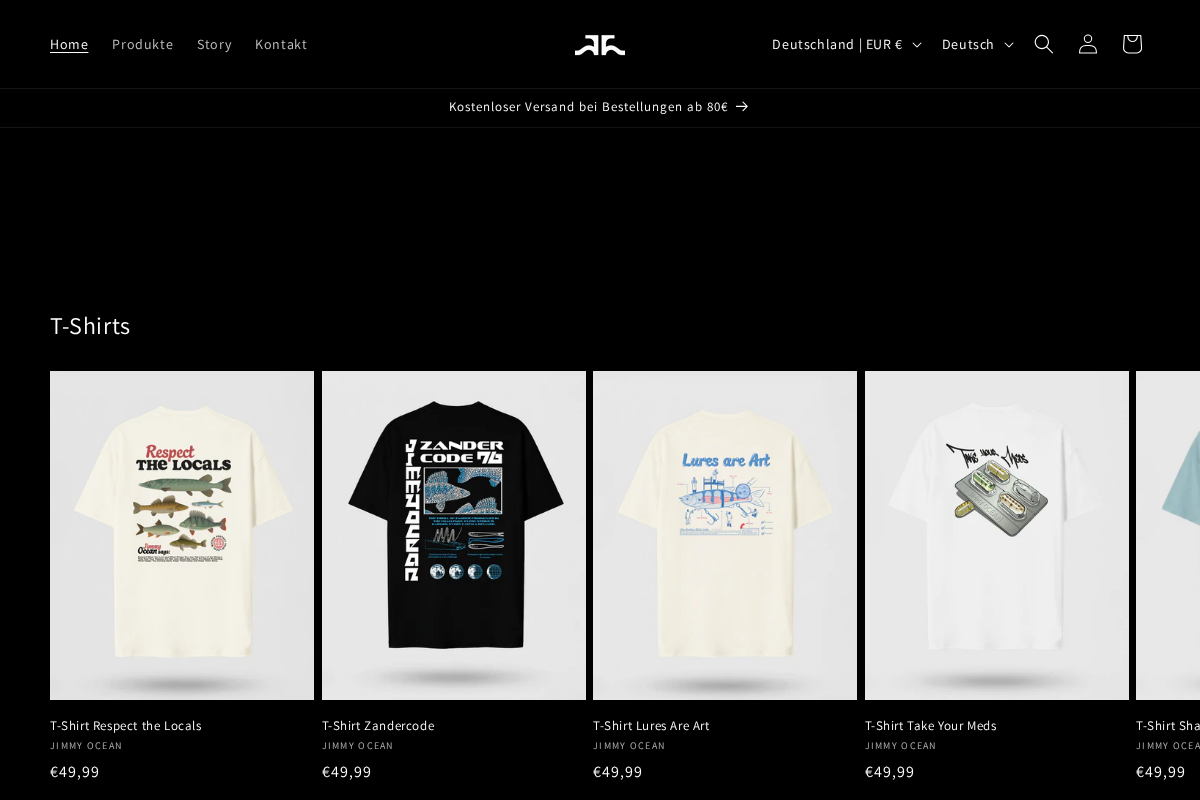 Jimmyocean homepage screenshot