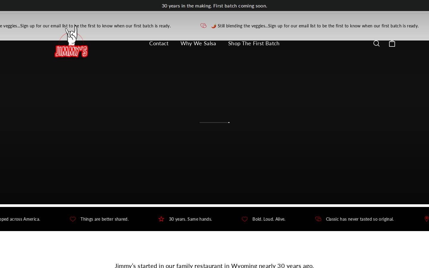 jimmyssalsa.co homepage screenshot