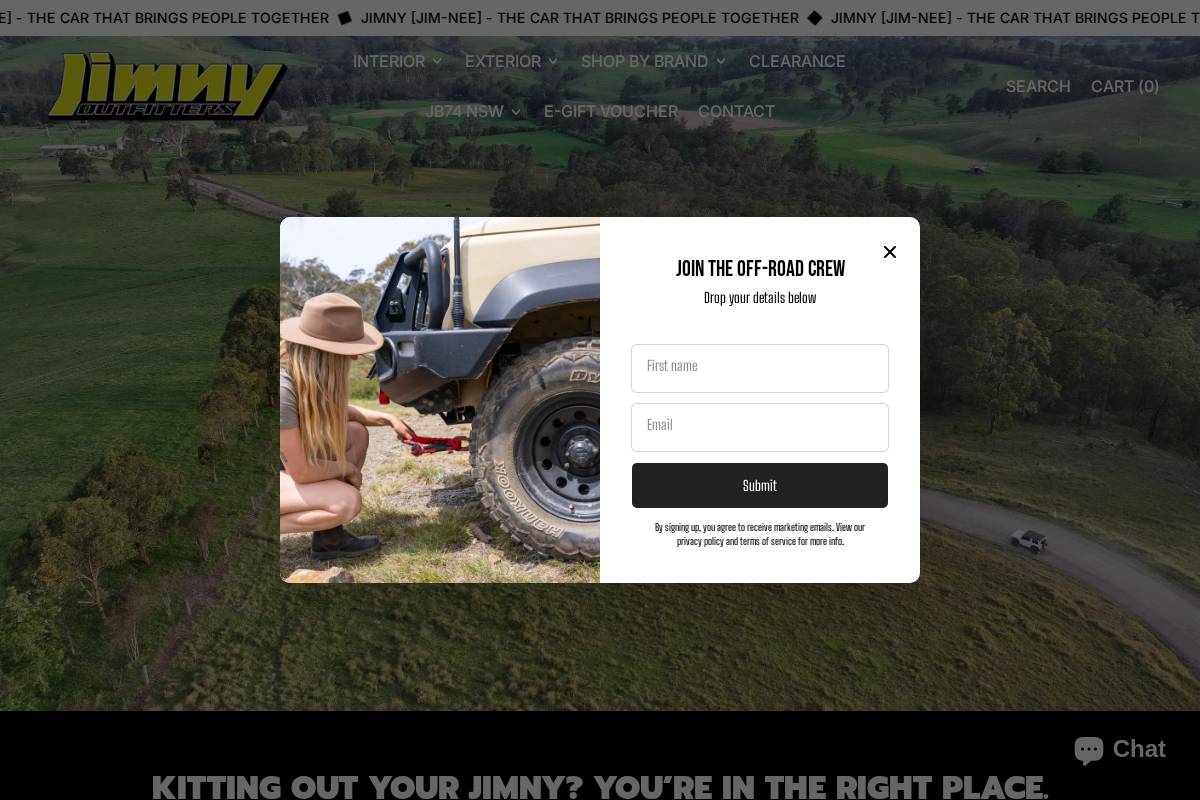 jimnyoutfitters.com homepage screenshot