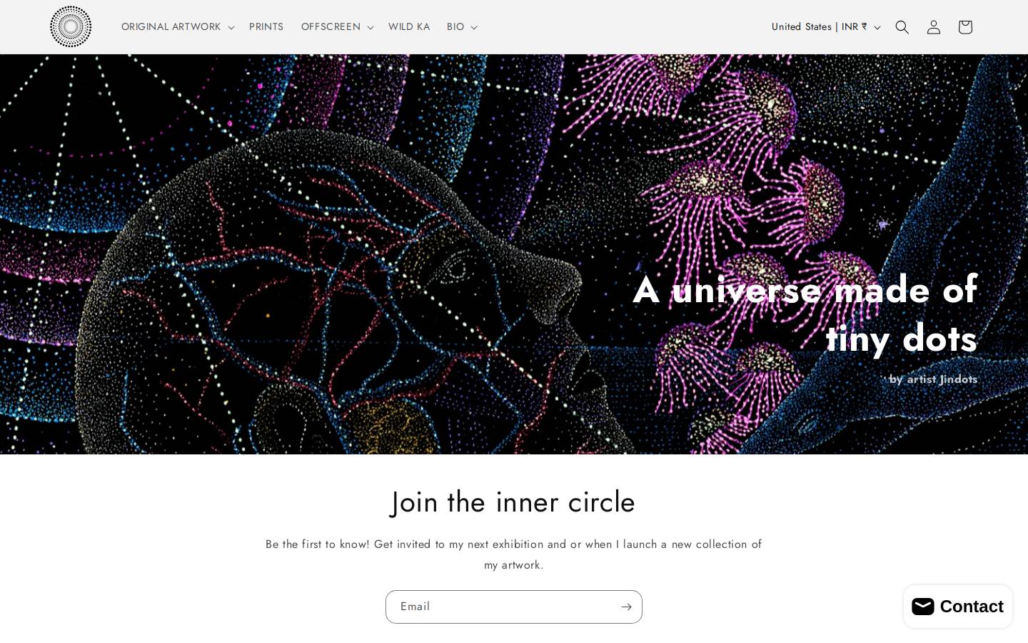 Jindots homepage screenshot