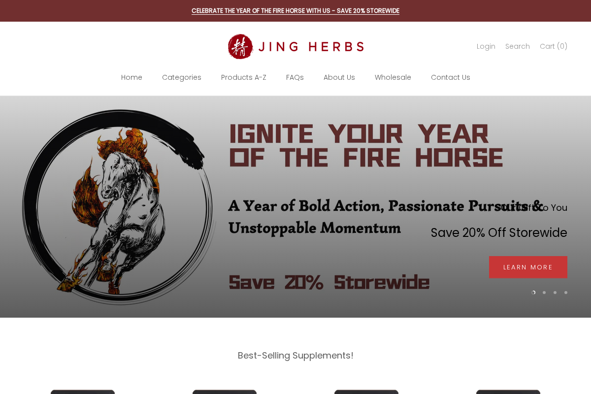 JingHerbsFES homepage screenshot