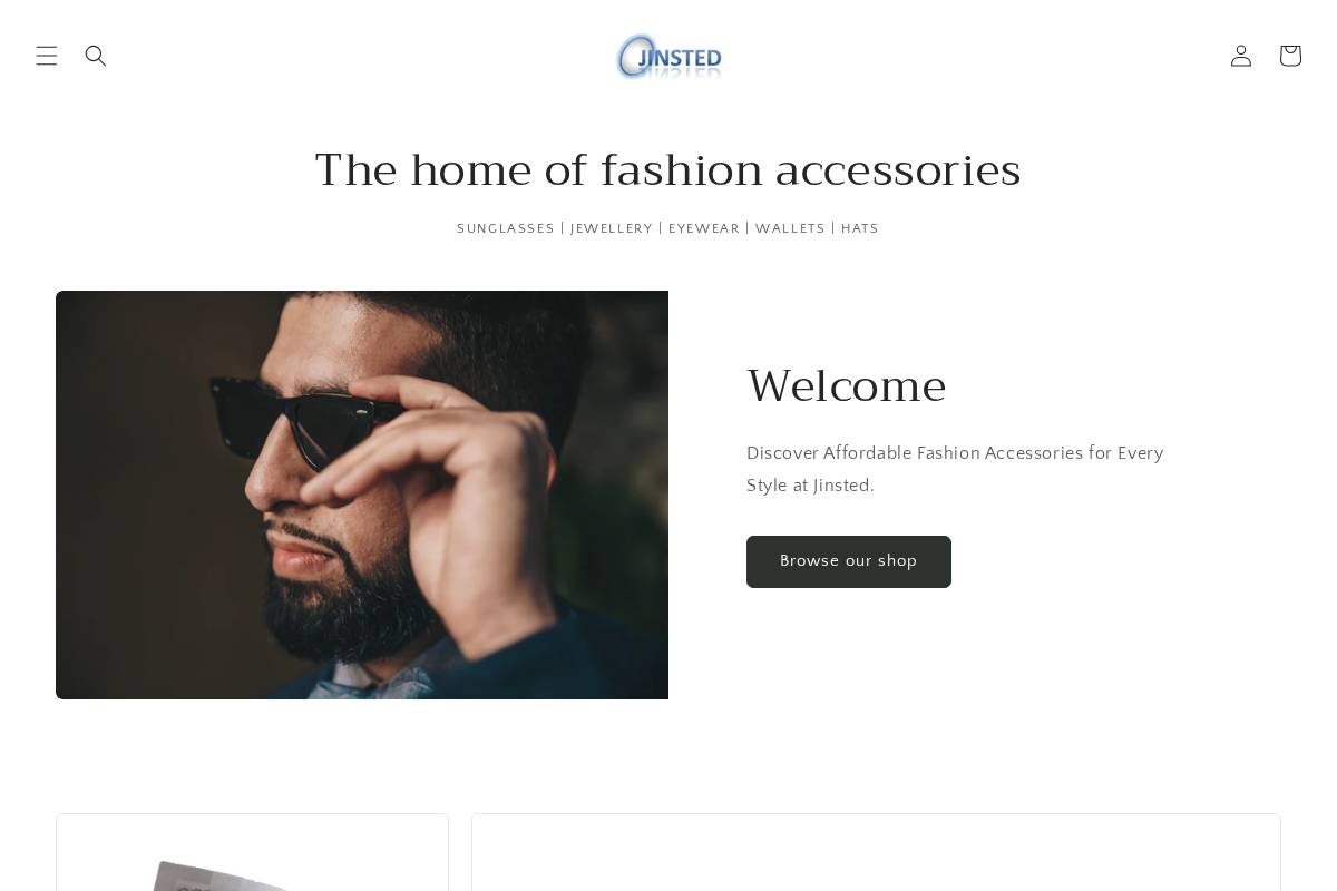 Jinsted homepage screenshot