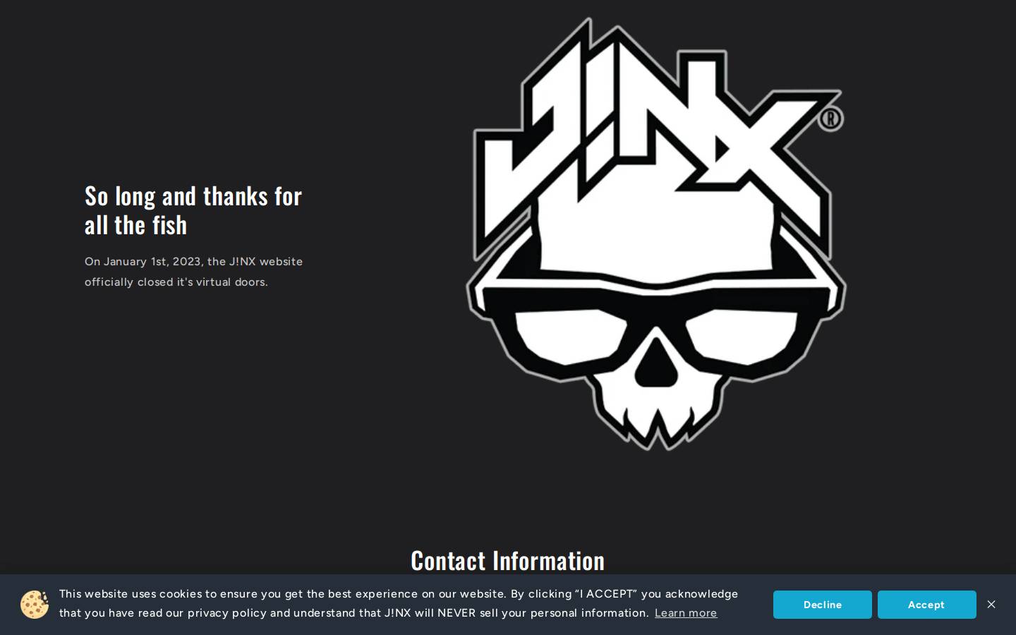J homepage screenshot