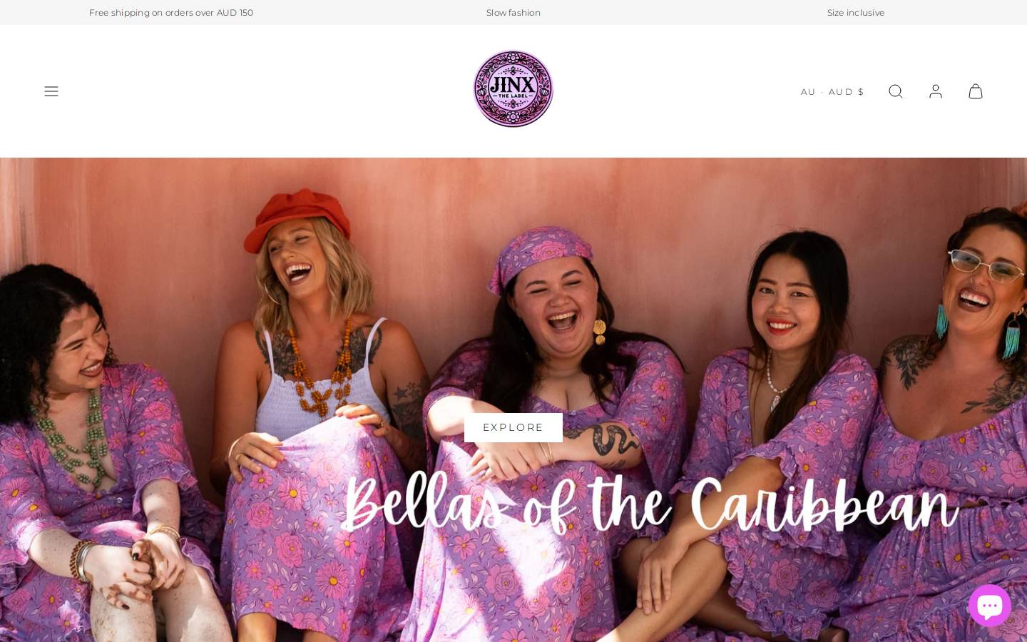 jinxthelabel.com homepage screenshot