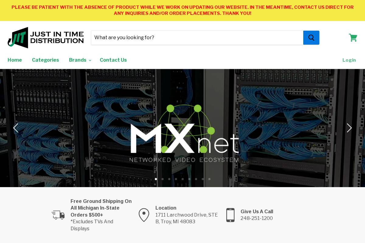 jitdistribution.com homepage screenshot