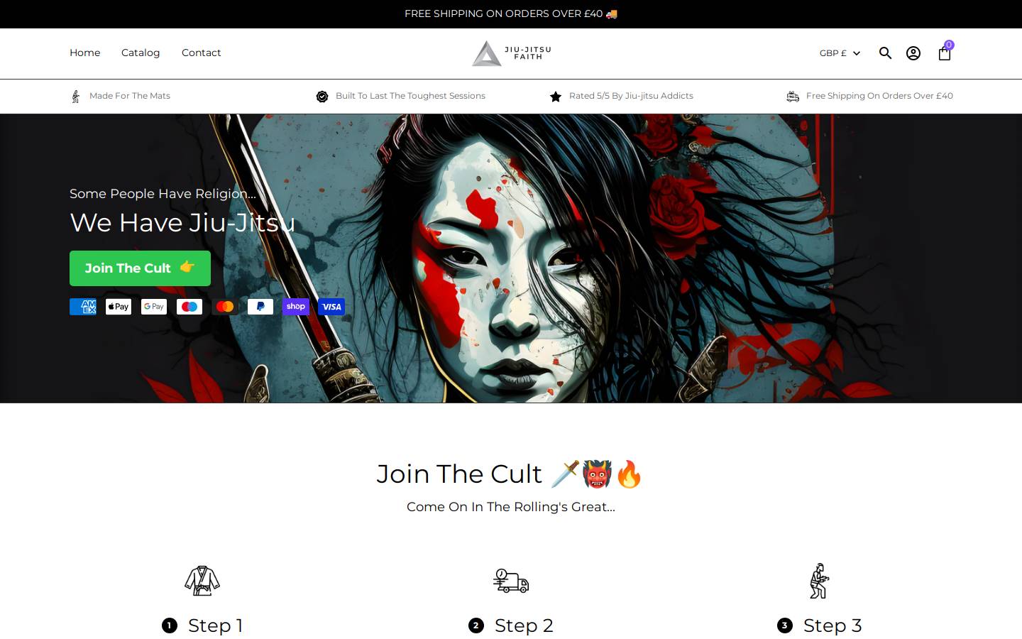 jiujitsu.faith homepage screenshot