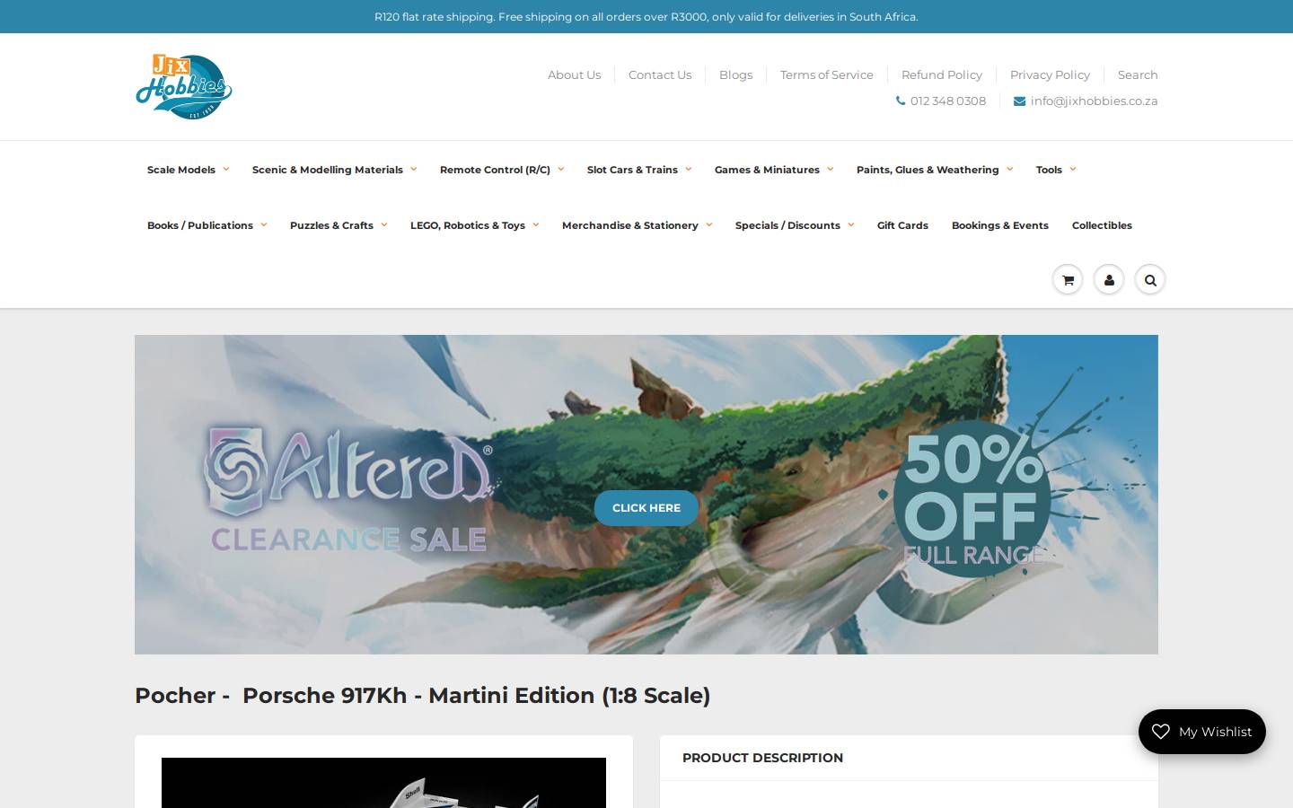 jixhobbies.co.za homepage screenshot