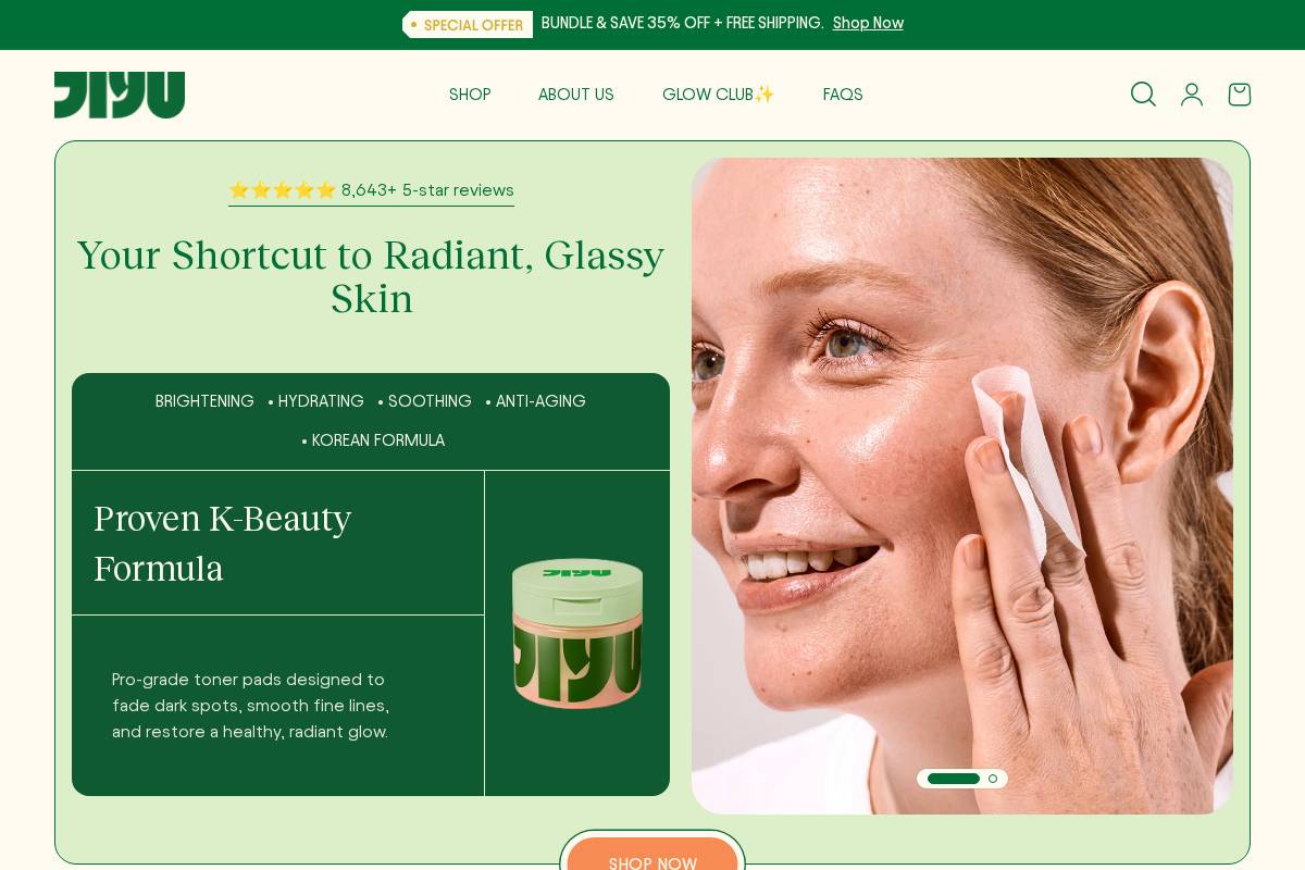 Jiyuskin homepage screenshot