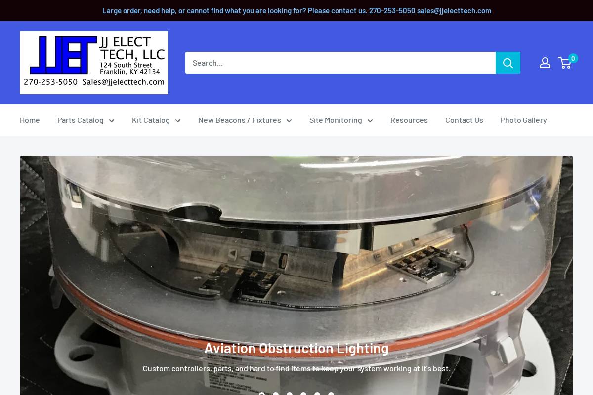 jjelecttech.com homepage screenshot