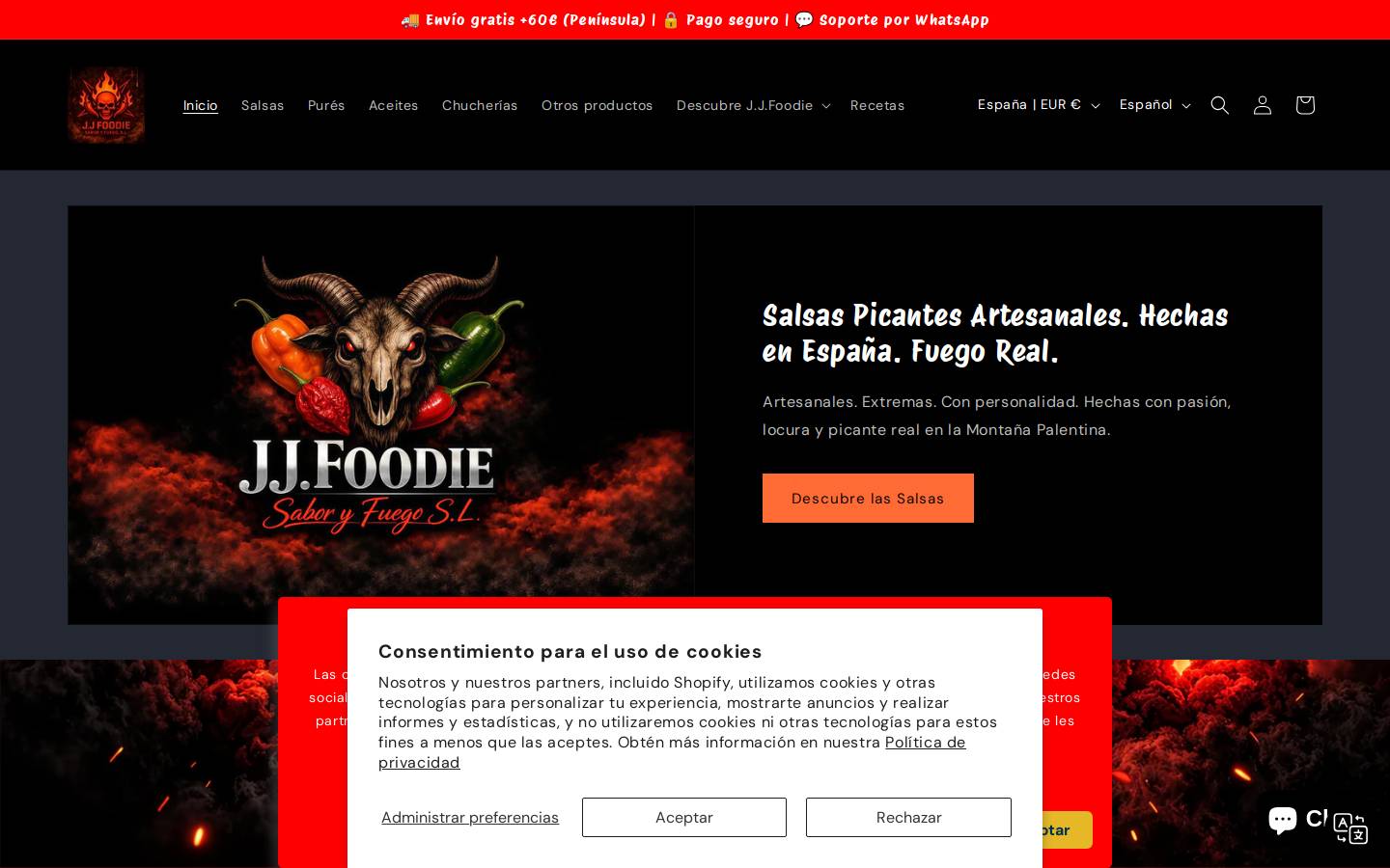 jjfoodie.com homepage screenshot