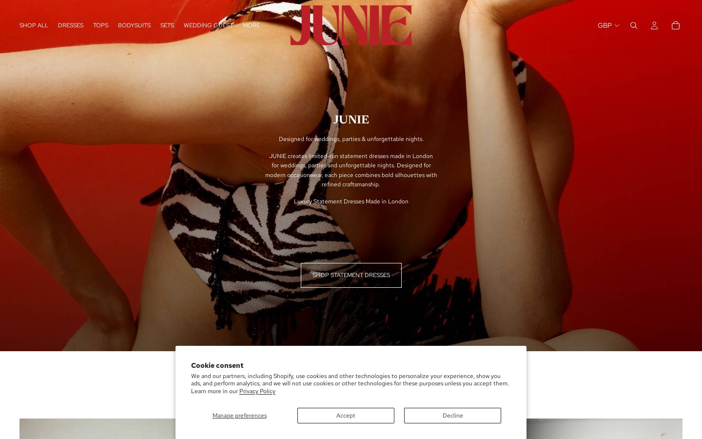 jjunie.com homepage screenshot