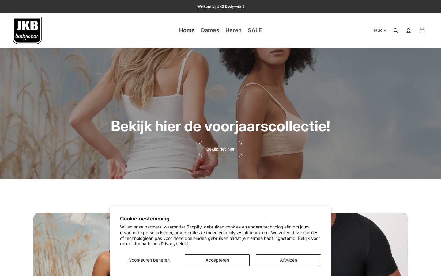 Jkbbodywear homepage screenshot