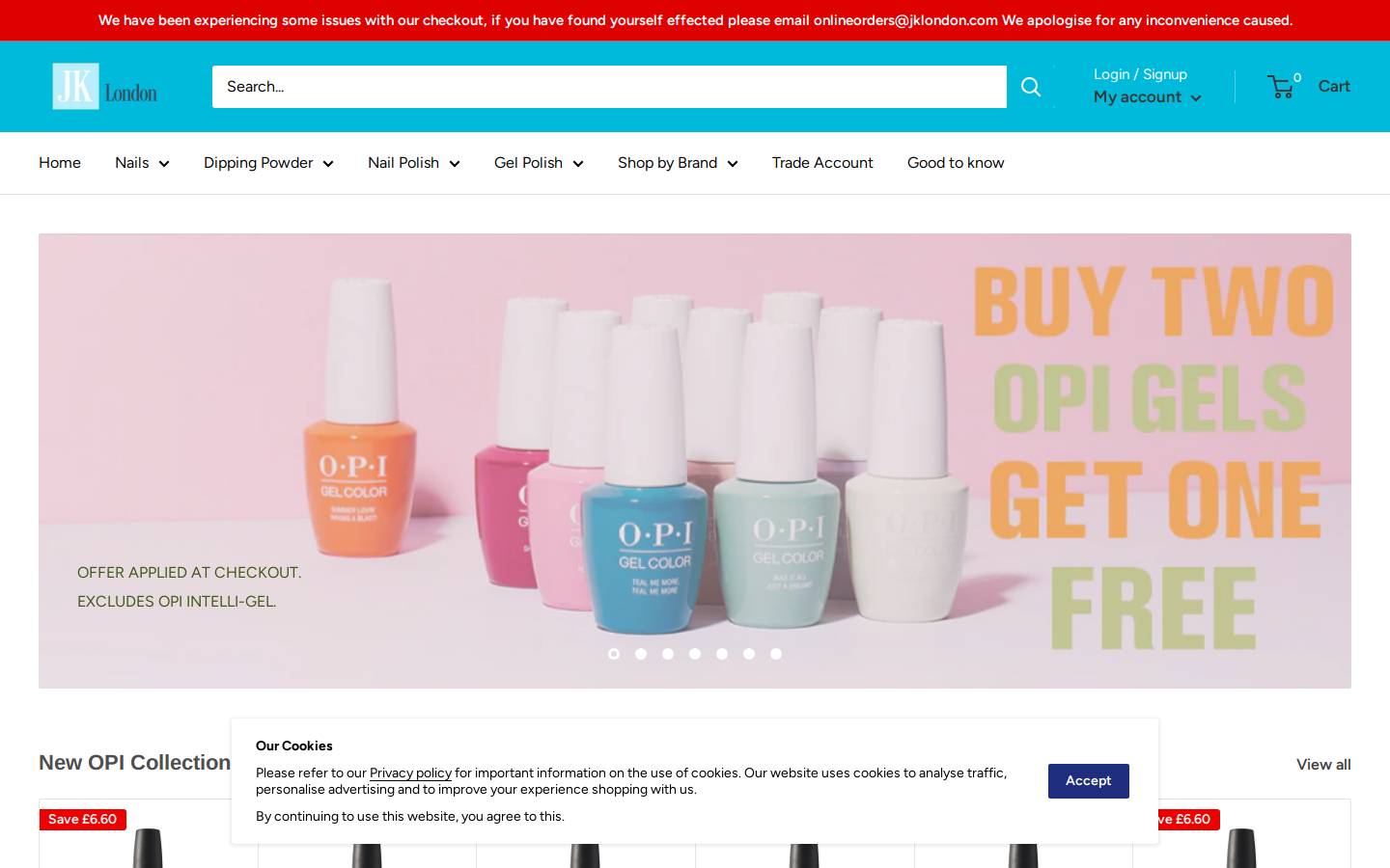 JK London homepage screenshot