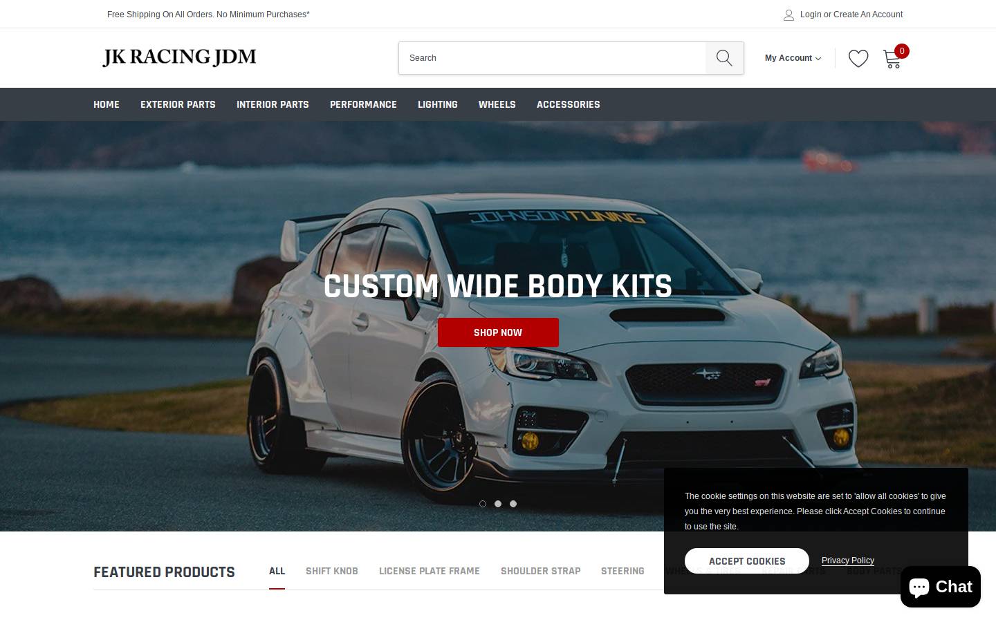jkracingjdm.com homepage screenshot