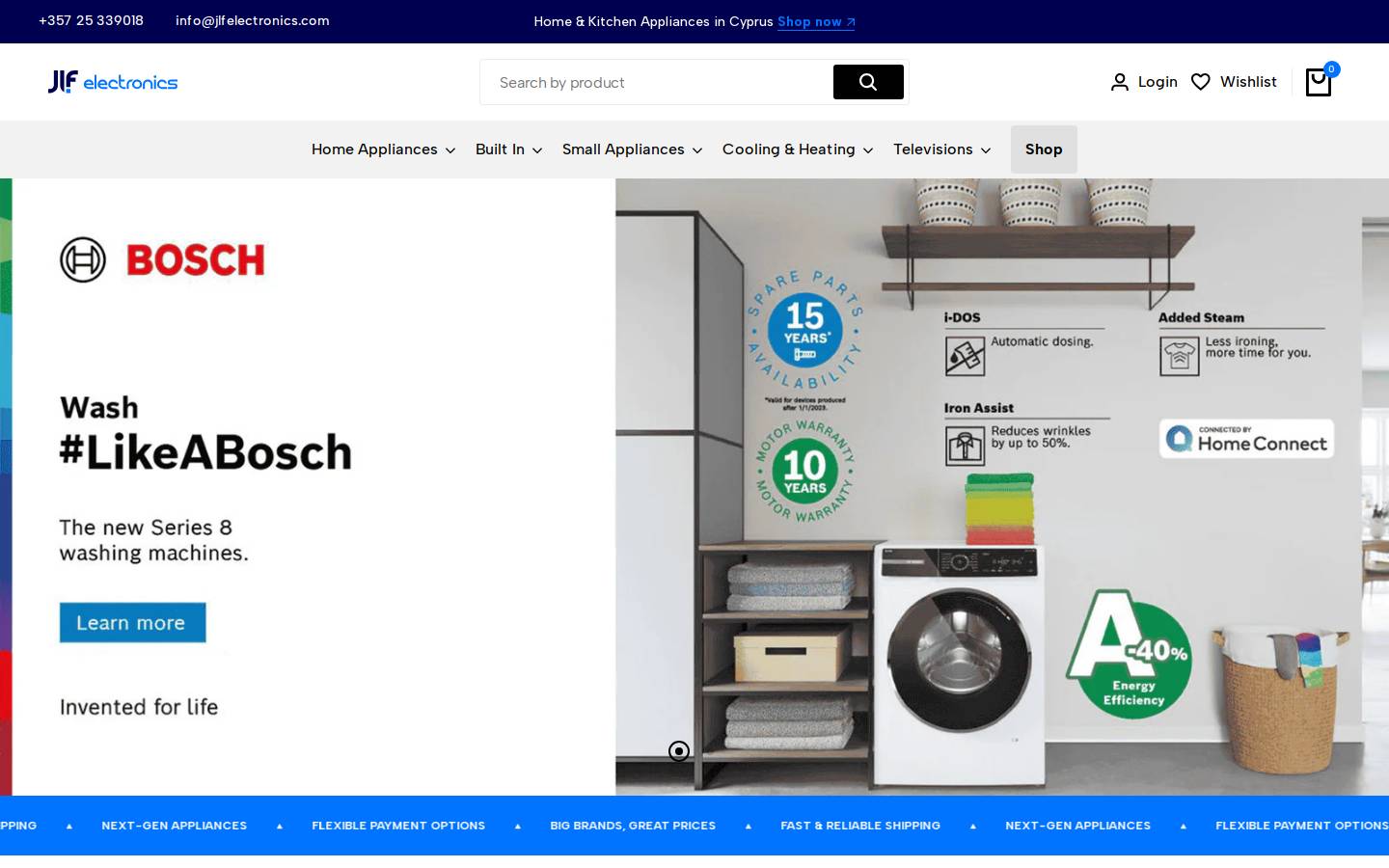 jlfelectronics.com homepage screenshot