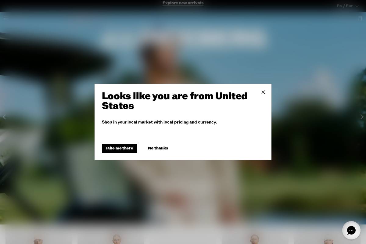J.Lindeberg Europe homepage screenshot