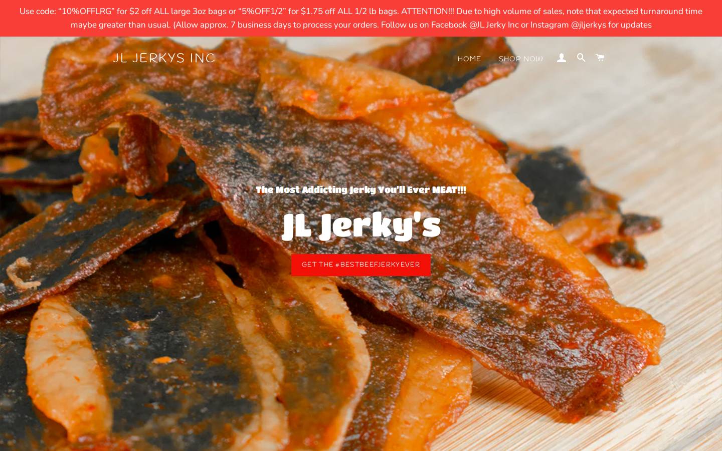 jljerkys.com homepage screenshot