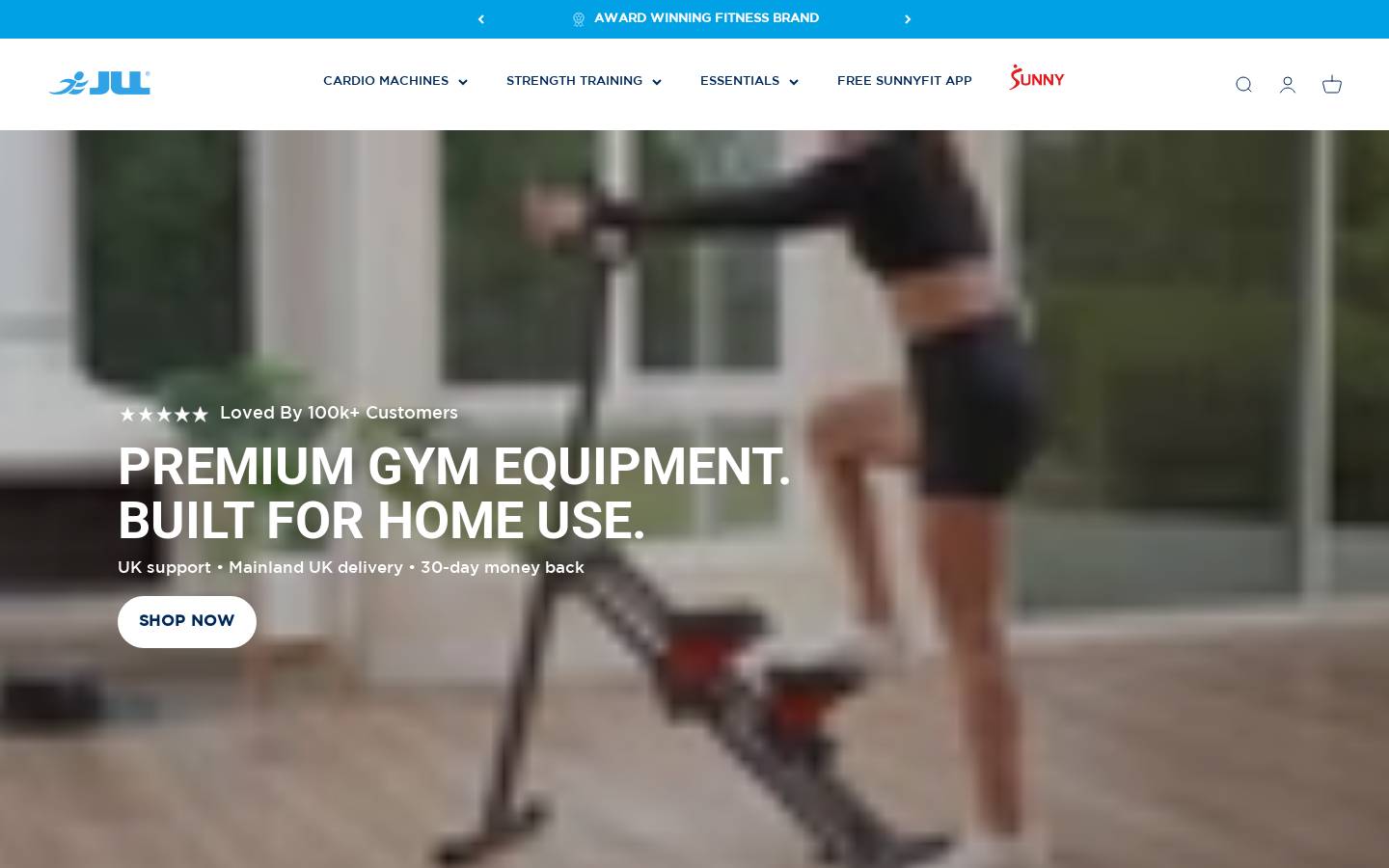 JLL Fitness homepage screenshot