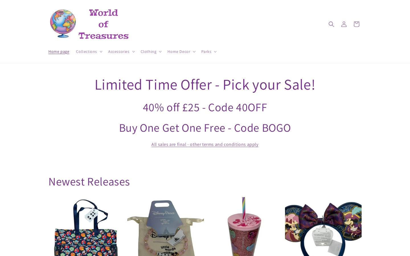 jlparties.com homepage screenshot