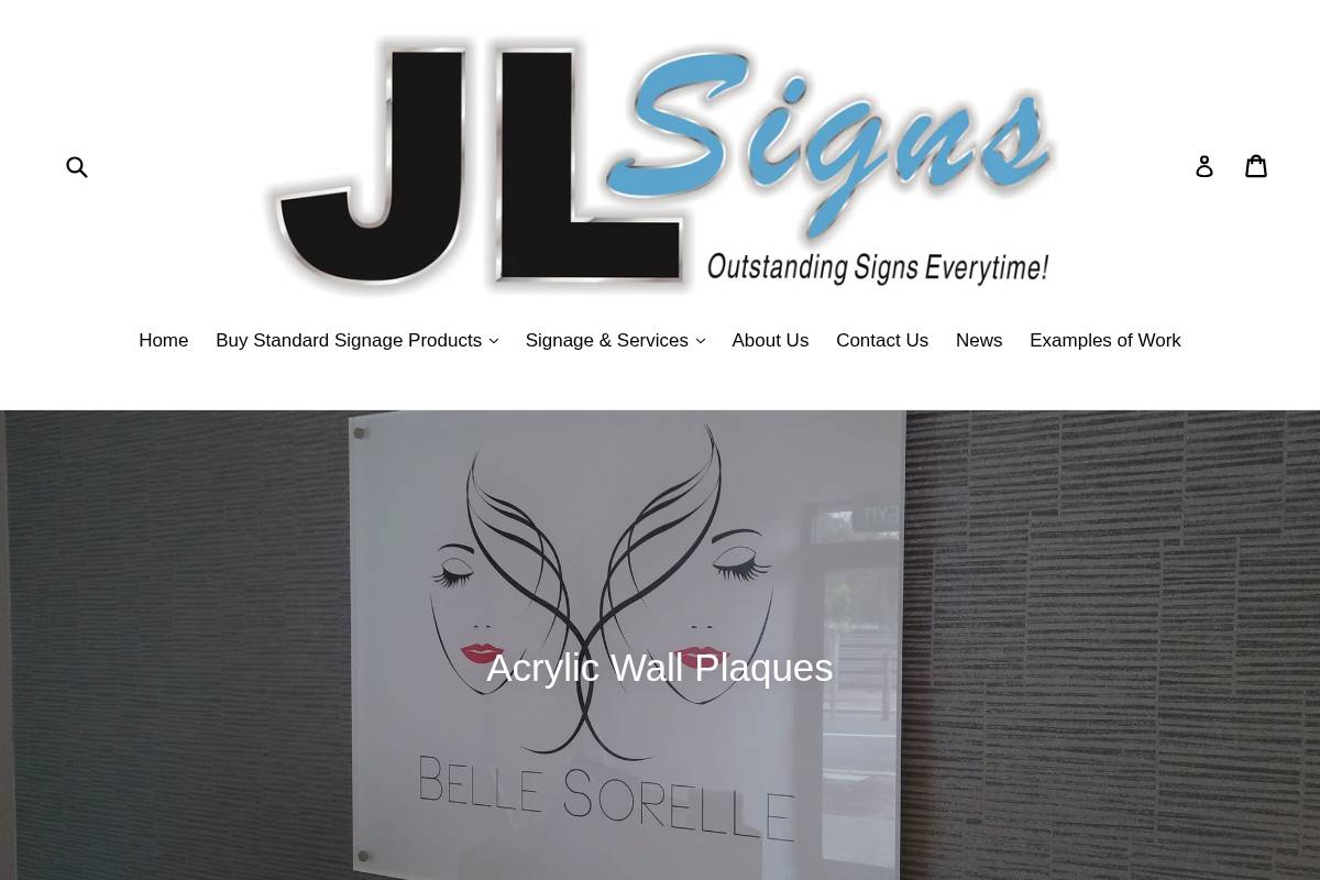 jlsigns.com.au homepage screenshot