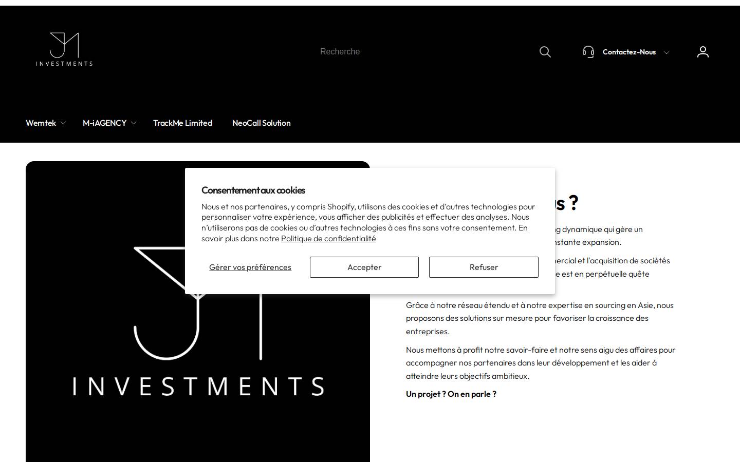 jm-investments.com homepage screenshot