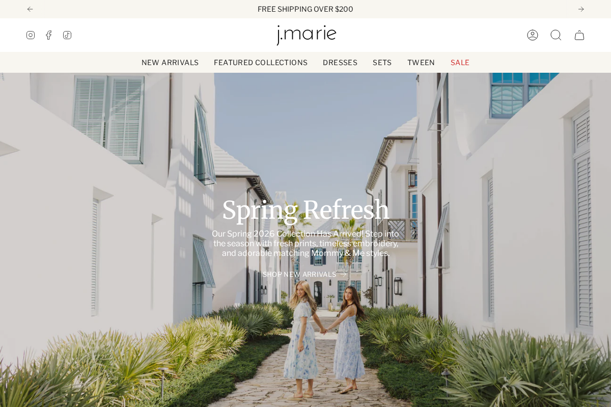 jmariecollections.com homepage screenshot