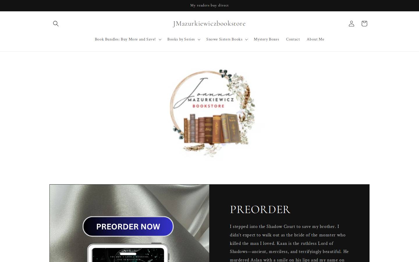 jmazurkiewiczauthor.com homepage screenshot