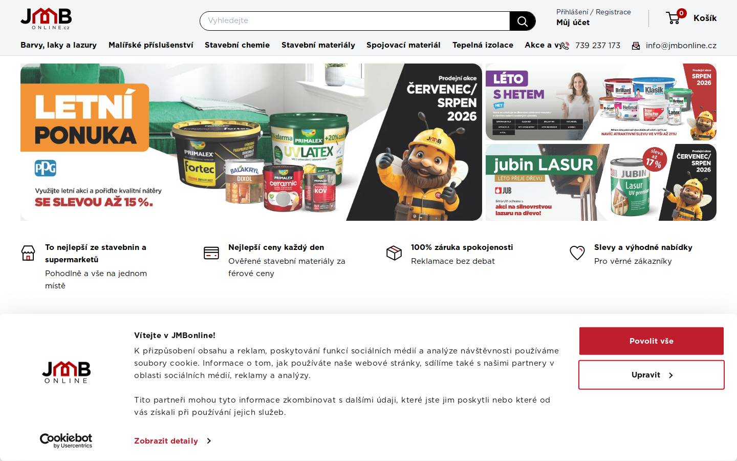 jmbonline.cz homepage screenshot