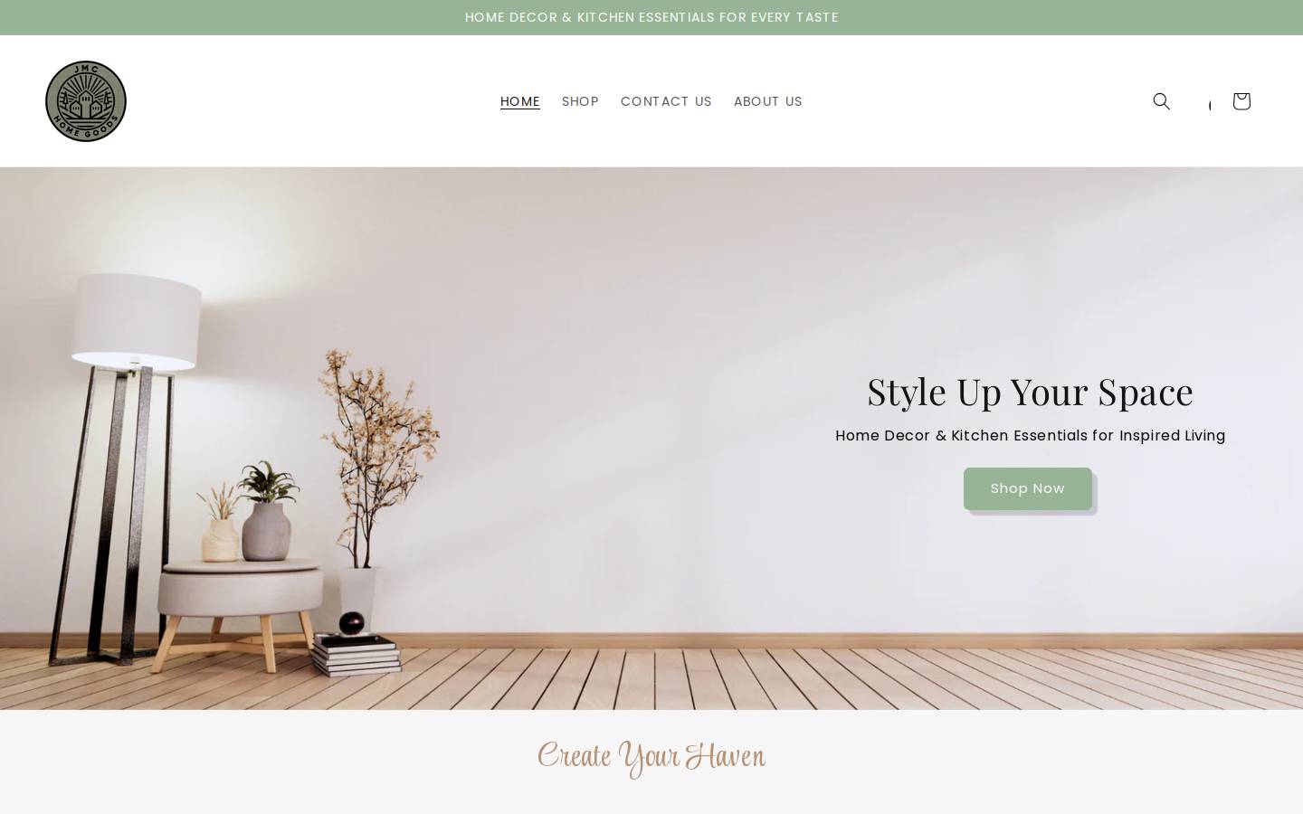 jmchomegoods.com homepage screenshot
