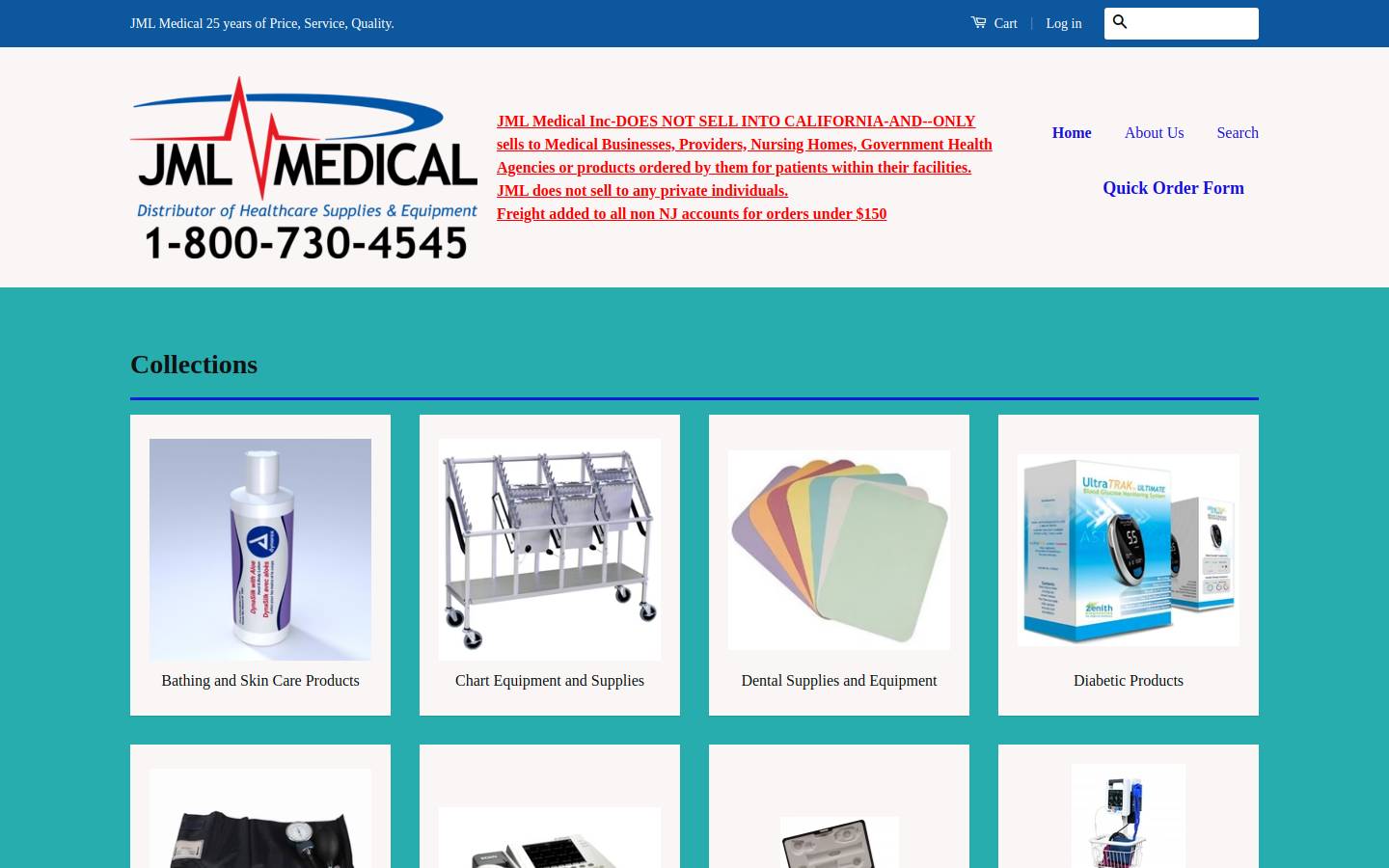 jmlmed.com homepage screenshot