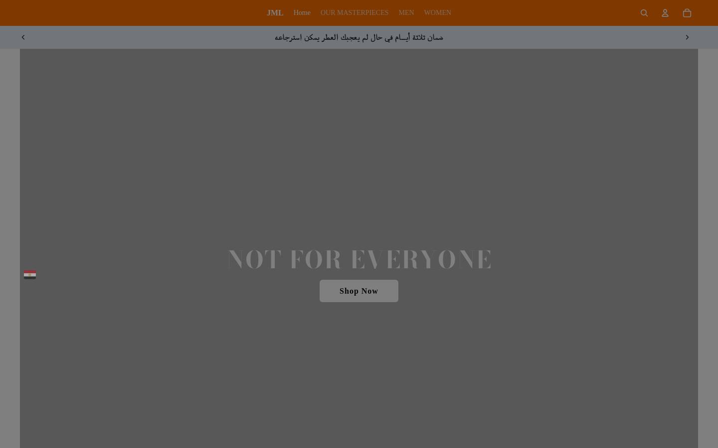 jmlperfume.com homepage screenshot