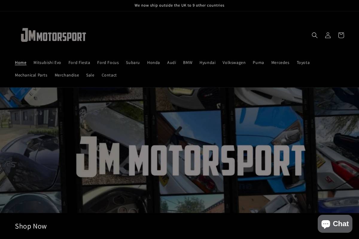 JMmotorsport homepage screenshot