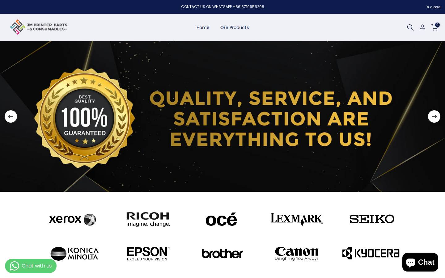 jmprinterparts.com homepage screenshot