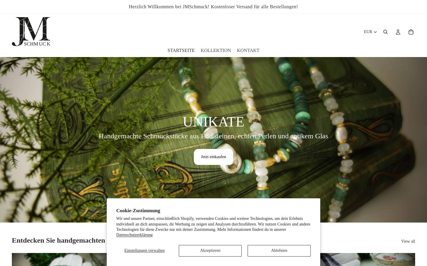 jmschmuck.de homepage screenshot
