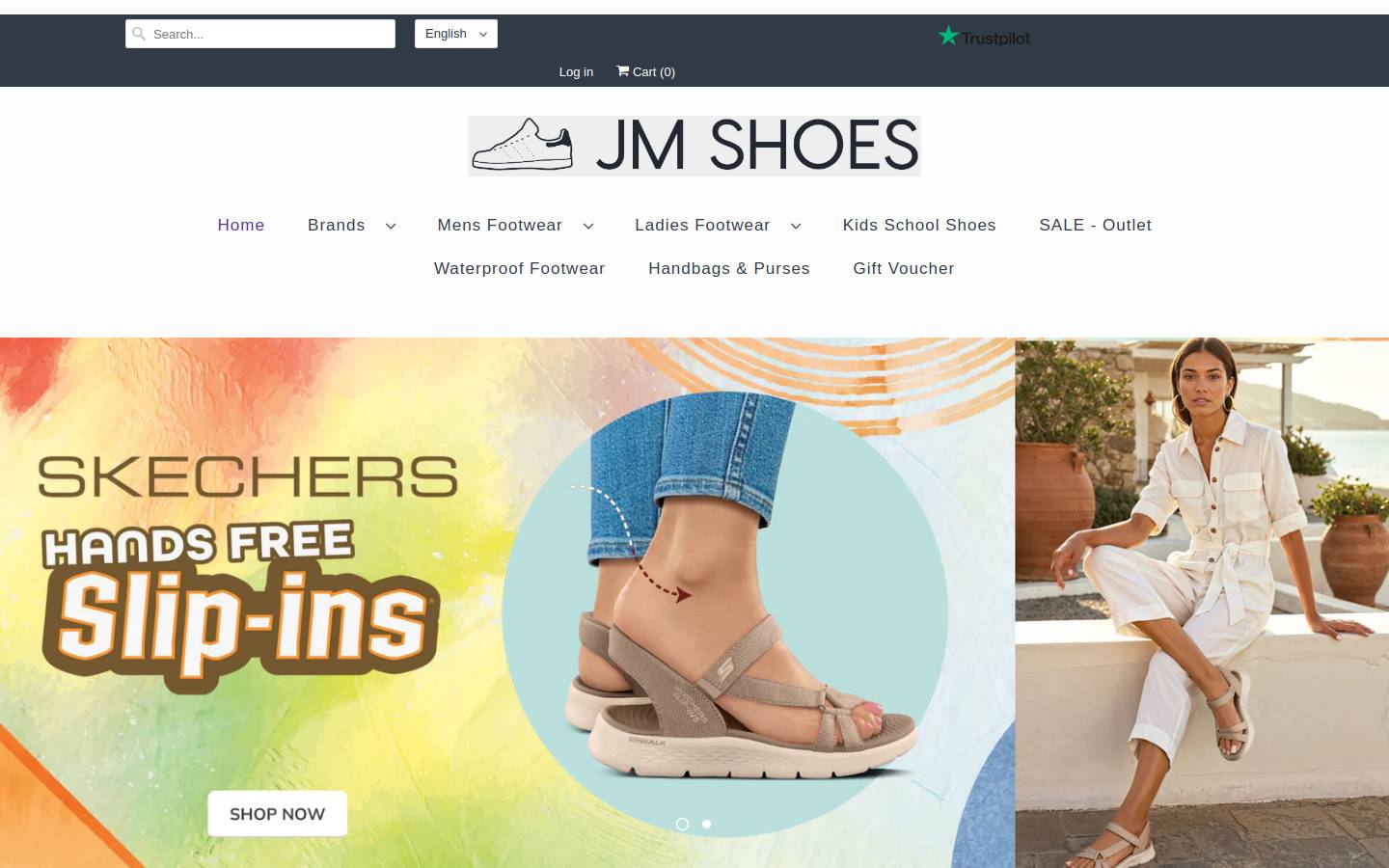 John Martin Shoes homepage screenshot