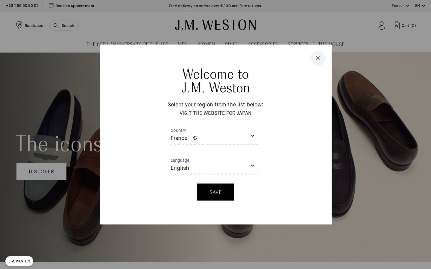 J.M. Weston homepage screenshot