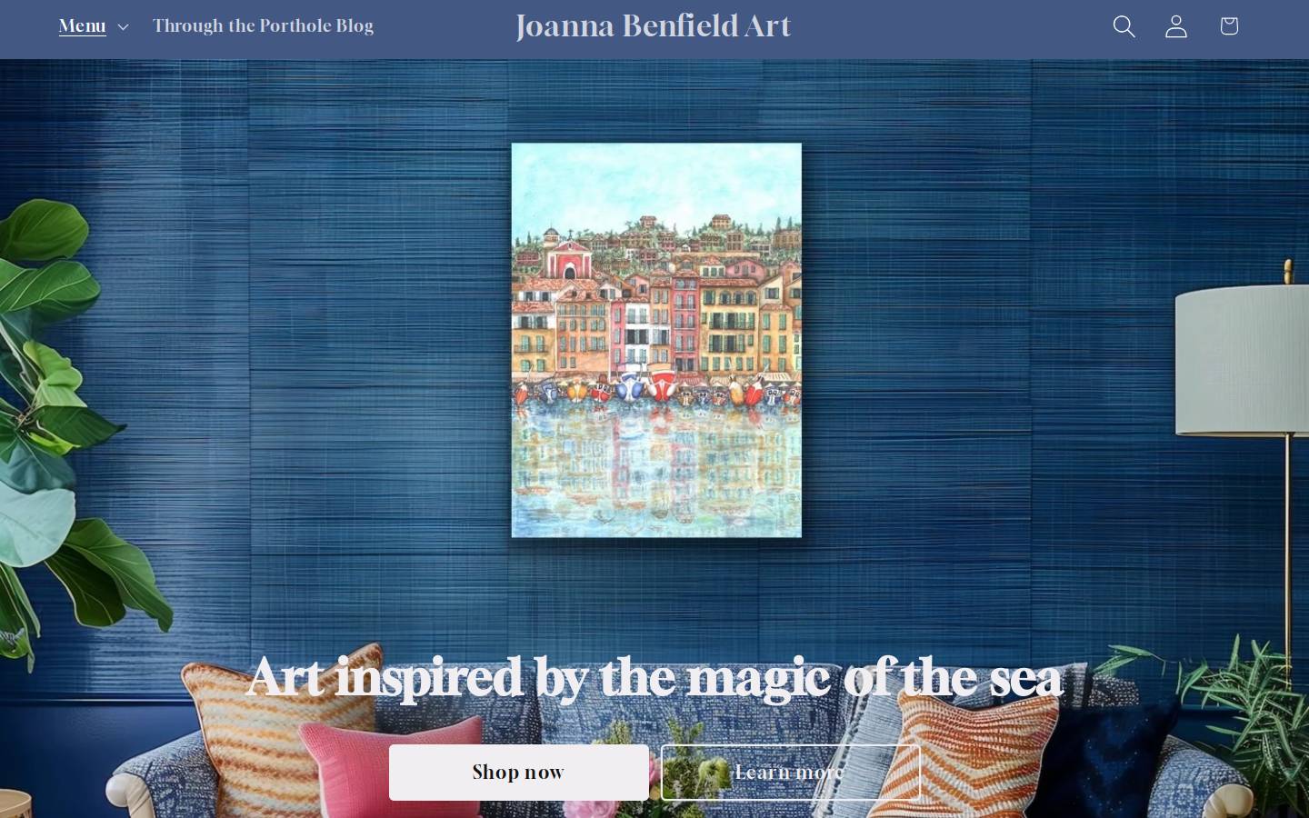 joannabenfieldart.com homepage screenshot