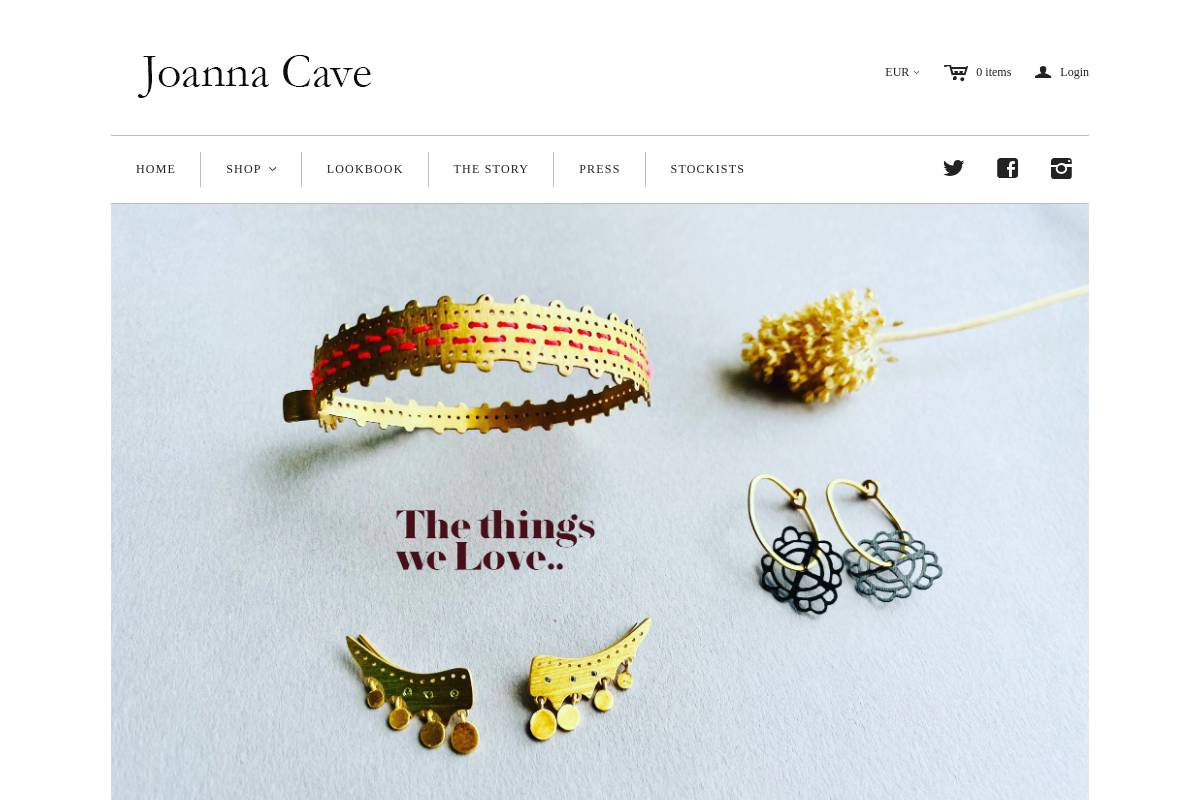 joannacave.com homepage screenshot